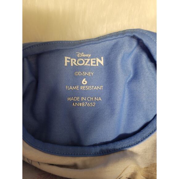 Disney Frozen Princess Blue Pajama Set Girls Size 6 - Picture 3 of 4